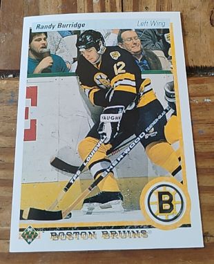 1990-91 Upper Deck #196 Randy Burridge Boston Bruins — front