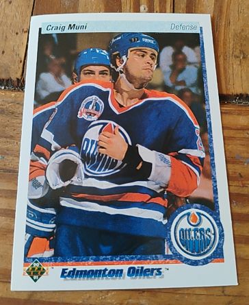1990-91 Upper Deck #21 Craig Muni Edmonton Oilers — front