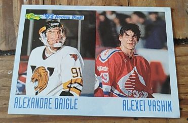 1993-94 Classic Hockey Draft #34 Alexandre Daigle Alexei Yashin — front