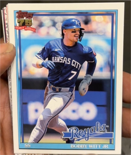 2026 Topps Series 1 #T91-3 Bobby Witt Jr. — front
