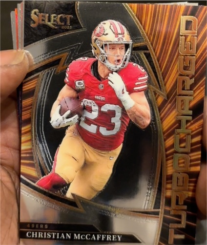 2025 Panini Select #3 Christian McCaffrey Turbocharged San Francisco 49ers — front