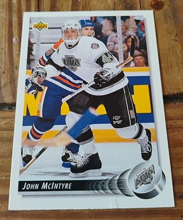 1992-93 Upper Deck #118 John McIntyre — front