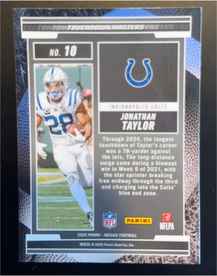 2025 Panini Mosaic Football #10 Jonathan Taylor — front