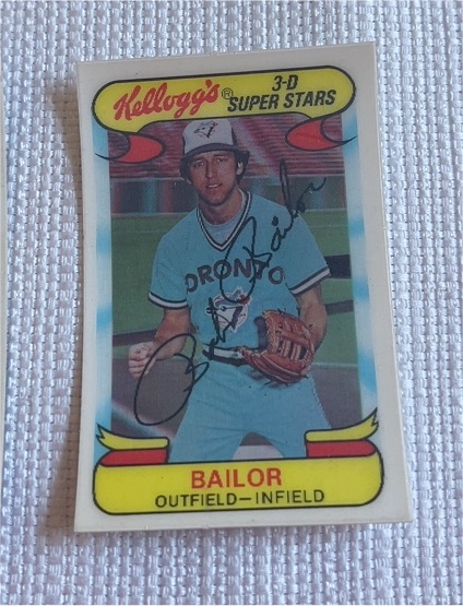 1978 Kellogg's 3-D Super Stars #39 Bob Bailor — front