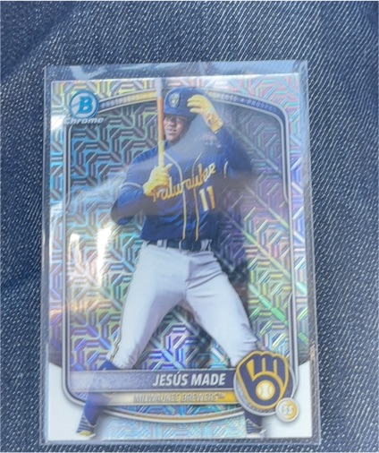 2025 Bowman Draft Chrome Mojo Refractor #BDC-196 Jesús Made — front