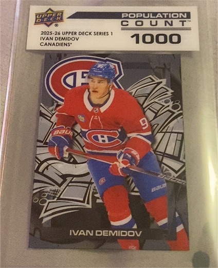 2025-26 Upper Deck Series 1 Population Count #PC-17 Ivan Demidov — front