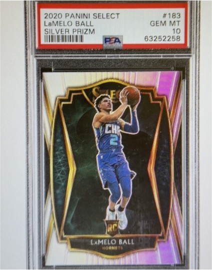 2020 Panini Select #183 LaMelo Ball Silver Prizm — front