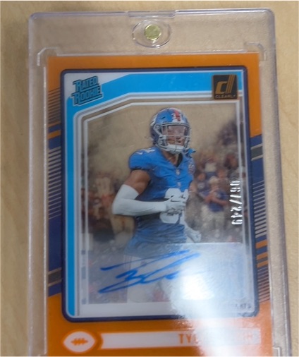 2024 Donruss Clearly #96 Tyler Nubin Orange Rated Rookie Autograph — front