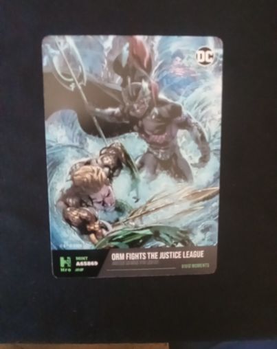 2022 DC Universe Chapter 2 Hybrid Card #A90557 Orm Fights The Justice League — front