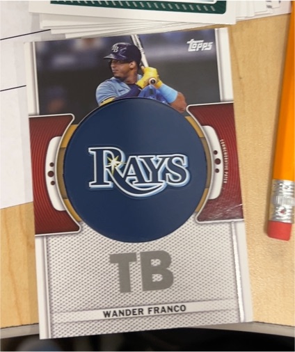 2023 Topps Series 1 Commemorative Team Logo Patch #TLP-WF Wander Franco — front