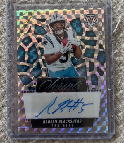 2025 Panini Mosaic #SCR-RBR Raheem Blackshear Scripts — front