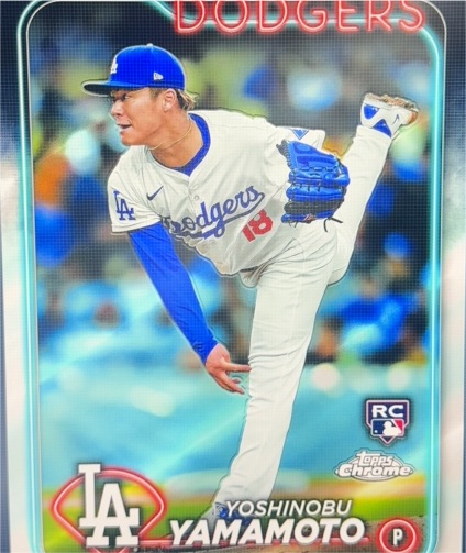 2024 Topps Chrome #18 Yoshinobu Yamamoto — front