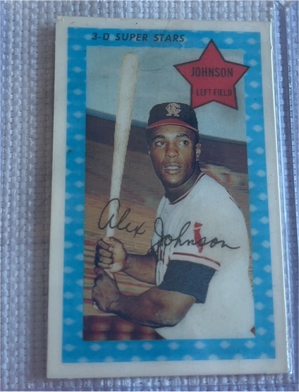 1971 Kellogg's 3-D Super Stars #54 Alex Johnson — front