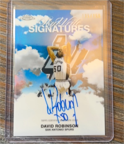 2025-26 Topps Chrome Sky-Write Signatures #SWS-DR David Robinson — front