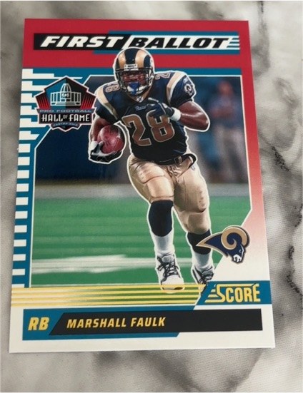 2025 Score #5 Marshall Faulk First Ballot — front
