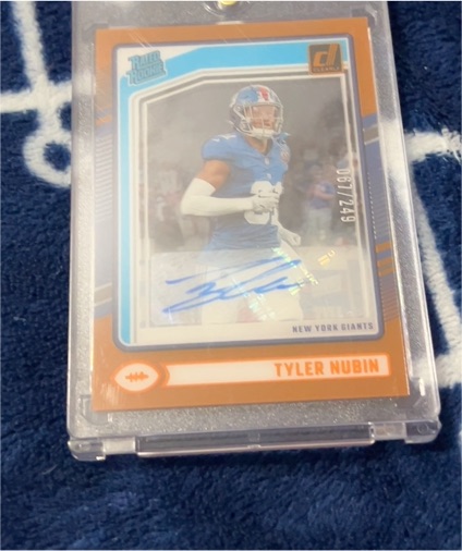 2024 Donruss Clearly #96 Tyler Nubin Orange Rated Rookie Autograph — front