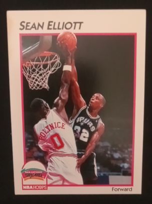 1991 Hoops #40 Sean Elliott — front