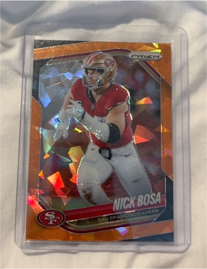 2024 Panini Prizm #254 Nick Bosa Orange Ice Prizm — front