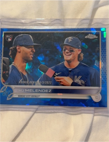 2022 Topps Chrome Update Sapphire #US73 MJ Melendez Rookie Debut — front