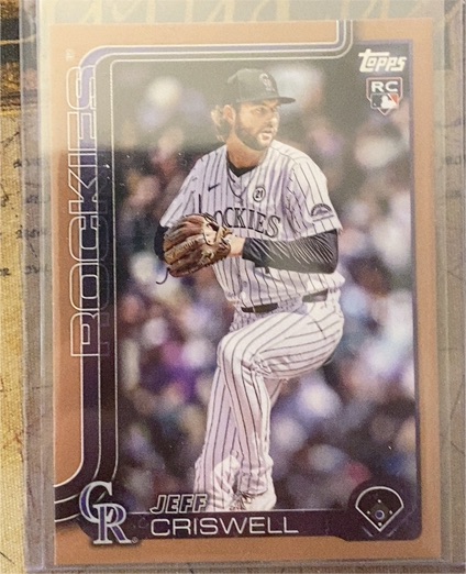2025 Topps Update #US5 Jeff Criswell Rookie RC Gold Border — front