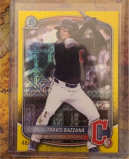 2025 Bowman Chrome Draft Mojo #BDC-49 Travis Bazzana — front
