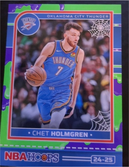 2024-25 Panini Haunted Hoops #185 Chet Holmgren Slime — front