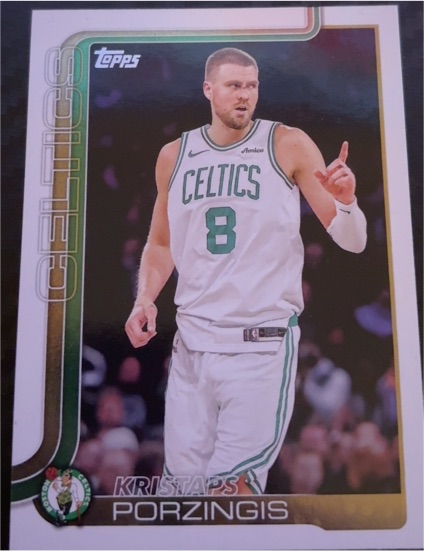 2025-26 Topps #3 Kristaps Porzingis Boston Celtics — front