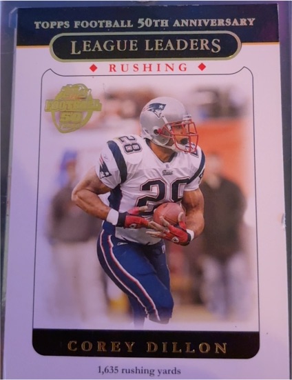 2005 Topps 50th Anniversary League Leaders #317 Corey Dillon — front