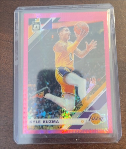 2019-20 Panini Donruss Optic #80 Kyle Kuzma Hyper Pink Prizm — front