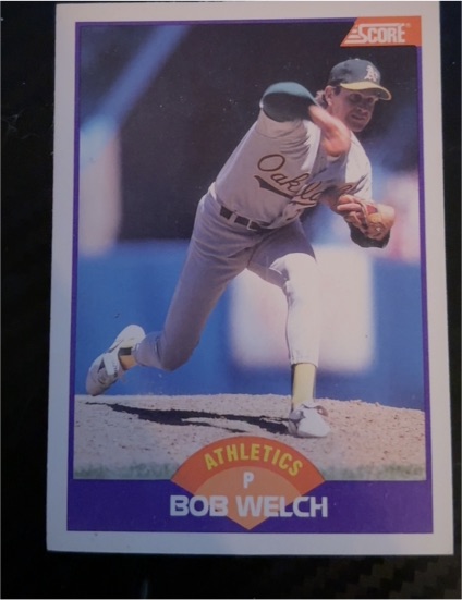 1989 Score #308 Bob Welch — front