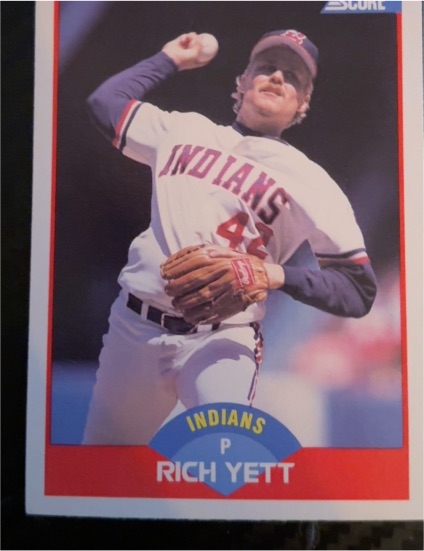 1989 Score #467 Rich Yett Cleveland Indians — front