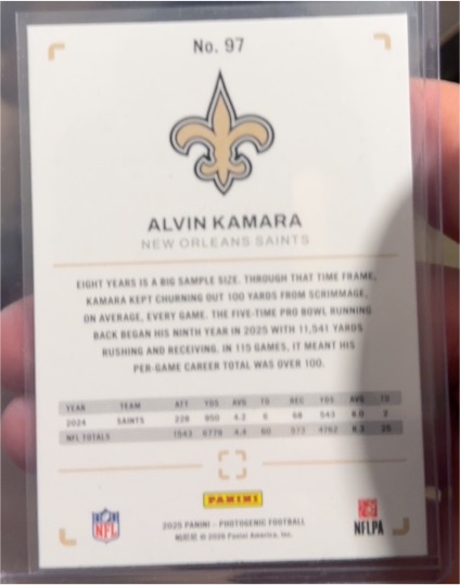 2023 Panini Photogenic #97 Alvin Kamara — front