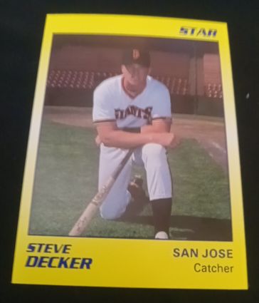 1989 Star #84 Steve Decker — front
