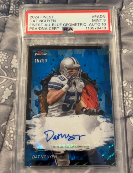 2024 Topps Finest #FA-DN Dat Nguyen Finest Autographs Blue Geometric — front