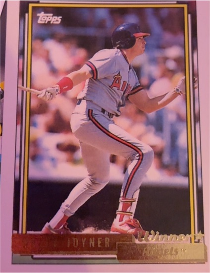1992 Topps #629 Wally Joyner Gold Winner — front