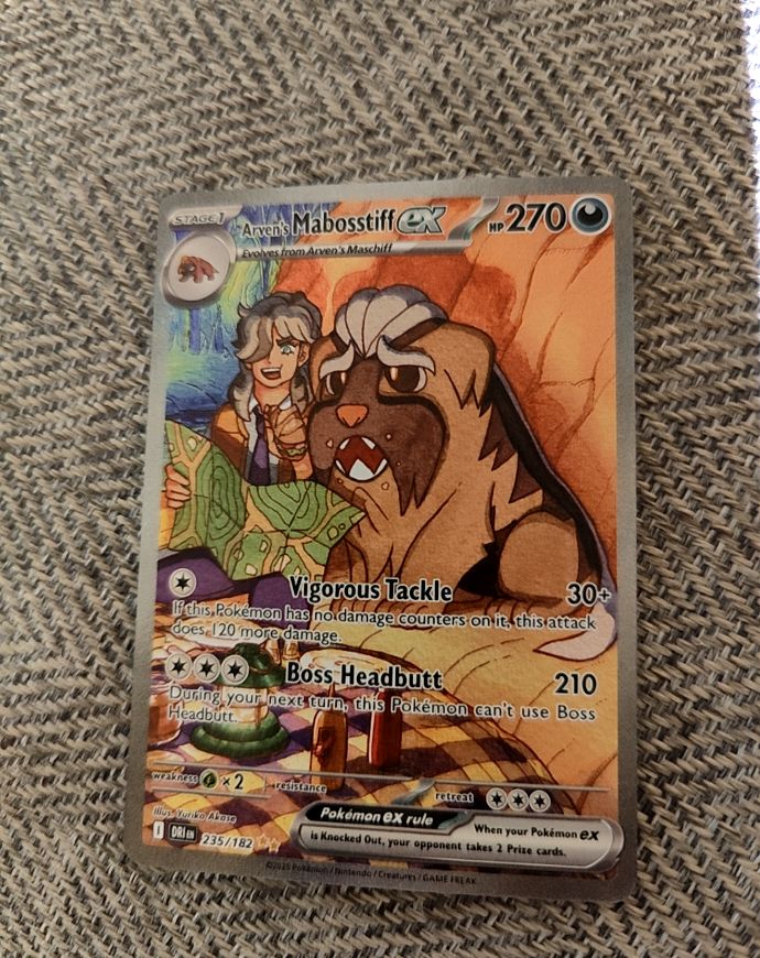 2025 Pokémon #235 Arven's Mabosstiff EX — front