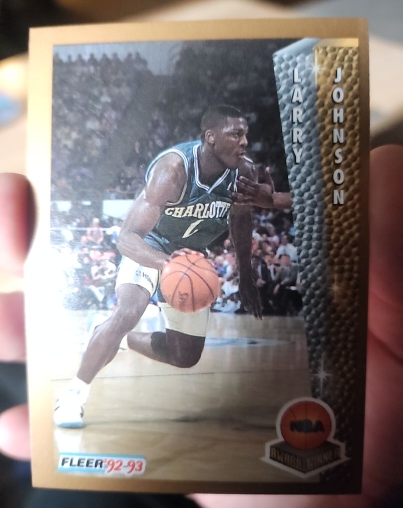 1992-93 Fleer #247 Larry Johnson — front