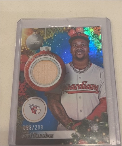 2025 Topps Holiday #PR-JR Jose Ramirez — front