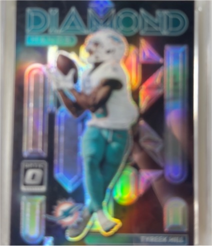 2022 Panini Donruss Optic #DH-7 Tyreek Hill Diamond Hands Prizm — front