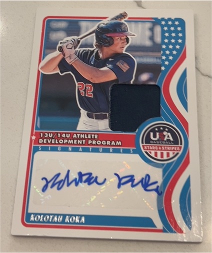 2025 Panini Stars and Stripes #NTS-KK Kolotau Koka — front