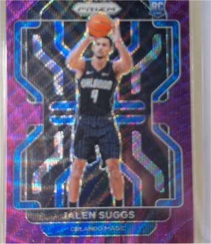 2021-22 Panini Prizm #314 Jalen Suggs Purple Wave Prizm Rookie — front