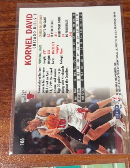 1998 Fleer Ultra #98 Kornel David — front