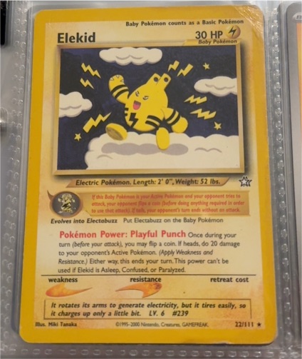 2000 Pokémon Neo Genesis #22 Elekid — front