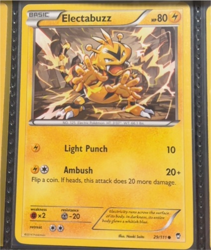 2014 Pokémon XY Furious Fists #29 Electabuzz — front