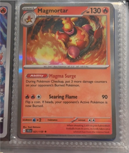 2023 Pokémon SV09: Journey Together #021 Magmortar — front