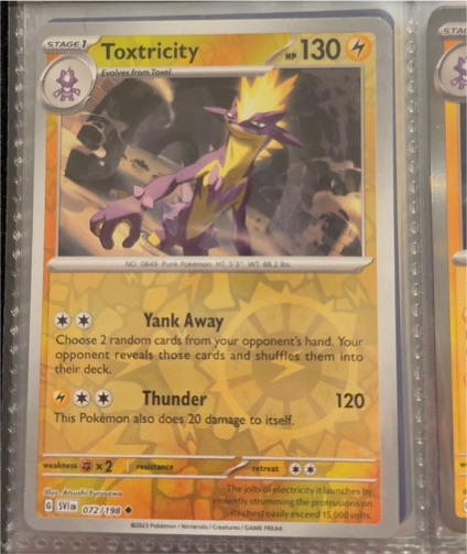2023 Pokémon SV01 Scarlet & Violet #072 Toxtricity — front