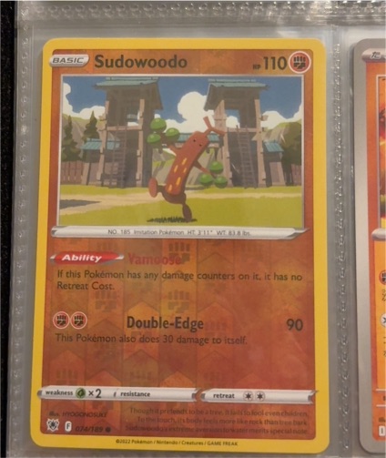 2022 Pokémon Astral Radiance #074 Sudowoodo — front