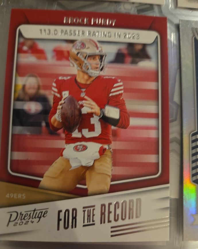 2024 Panini Prestige #FR-BP Brock Purdy For The Record — front