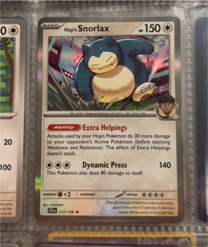 2023 Pokémon Journey Together #117 Hop's Snorlax — front
