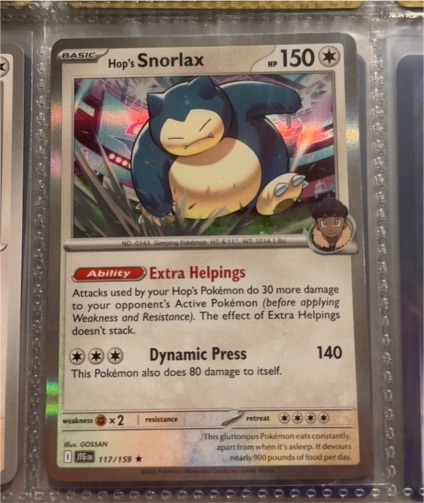 2024 Pokémon SV09: Journey Together #117 Hop's Snorlax — front